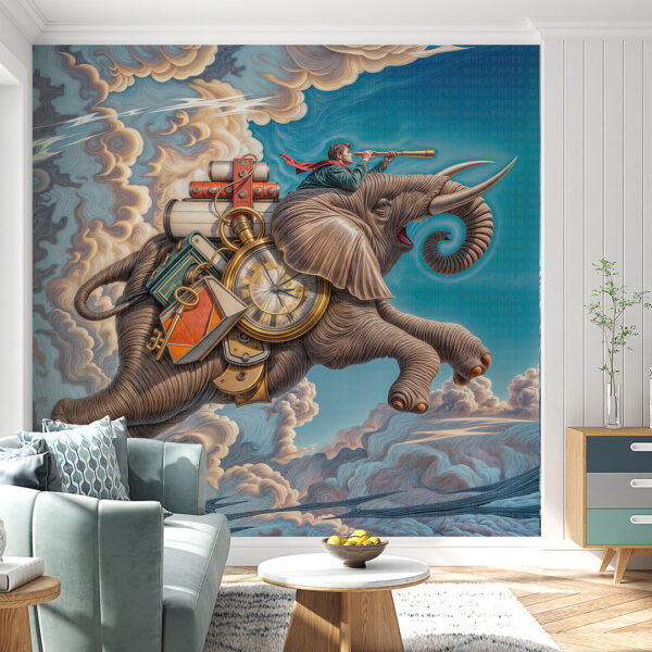 Filin sırtında seyahat poster duvar kağıdı